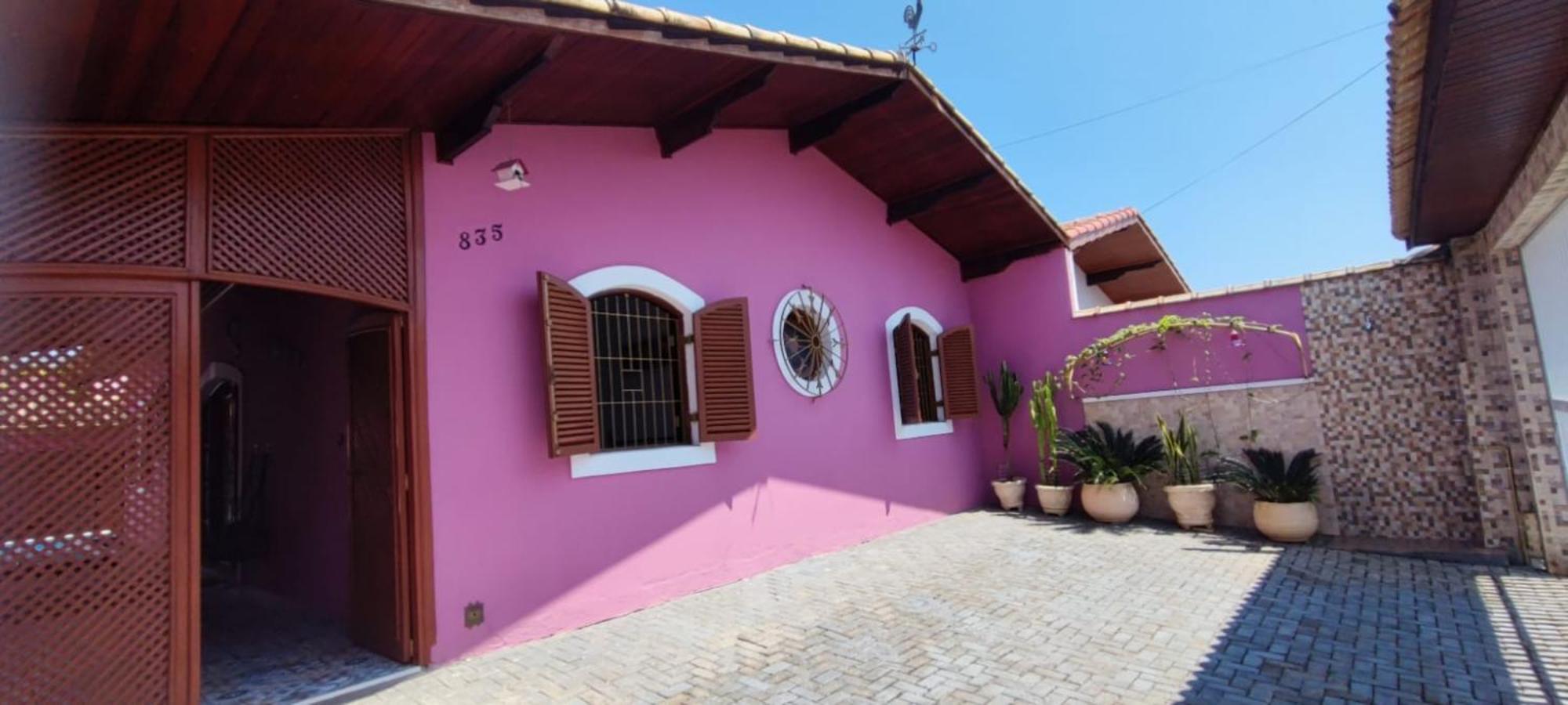 Casa Rosa De Peruibe - Casa De Temporada 3 Dormitorios, 10 Hospedes, Piscina, Wi-Fi, Netflix, 800 Metros Da Praia Ngoại thất bức ảnh